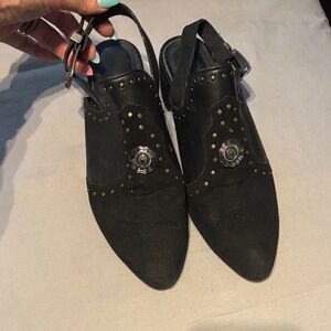 Scotch & Soda Black Studded Mules
